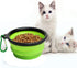 LINGYU Collapsible Dog Bowl, Silicone Foldable Expandable Cup Dish, for Pet Dog/Cat Food Water Feeding Portable Travel Bowl - Green...