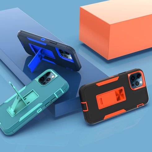 Designed for iPhone 12/12 Pro Case with Stand, Drop Protection work with Magnetic Car Mount, Dustproof light waterproof,Hybrid Hard PC Kickstand C...
