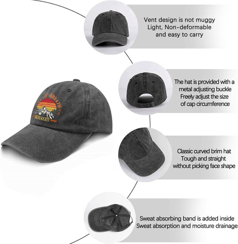 Golf Hat Mens Outdoor Hat Pigment Black Golf Hat Gifts for Daughter Outdoor Caps...