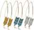 MengPa Boho Drop Earrings for Women Trendy Bohemian Dangle Earring Set Unique Arrow Fashion Jewelry Gold&Silver&Green 4577ABC...
