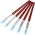Silicone Pottery Clay Sculpting Tool 5Pcs Rubber Tip Paints Silicon Brushes Sculpture Pottery Clay Shaping Carving Tool...