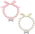 2 Pcs Dog Cat Pearl Collar Necklace with Rhinestone Bone, Fancy Cat Wedding Collar Jewelry for Girl Cat Puppy Dogs Accessories(Pink+White)...