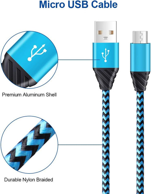 Wall Charger Adapter, Android Phone Charger Cable 2 Pack Compatible for Samsung Galaxy J8 J7 J6 J5 J4 J3 J2 J1, J7V/7 Sky Pro/Crown/Prime/Sky Pro/...