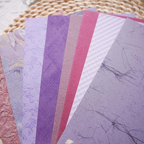 15Pcs Handmade Scrapbook Art Paper Craft Textured Paper Colorful A5 sheet Mesh Special Paper Mix for Scrapbooking Junk Journal Journaling Supplies...
