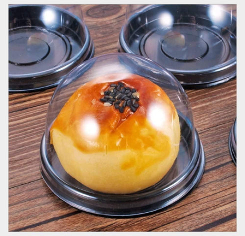 Clear Plastic Mini Cupcake Container,25 PC Desk Pet Containers Mooncake Boxes Muffin Pod Dome Muffin Single Cupcake Holders Individual Cupcake Con...