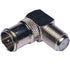 CESS Right Angle Coax F-Jack to F-Quick Push On Plug, Male/Female Adapter - Support Comcast, Time Warner, Cox Communications, Charter Communicatio...