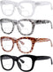 Eyekepper 4-Pack Large Frame Bifocal Reading Glasses Women Bifocal Readers +2.50...