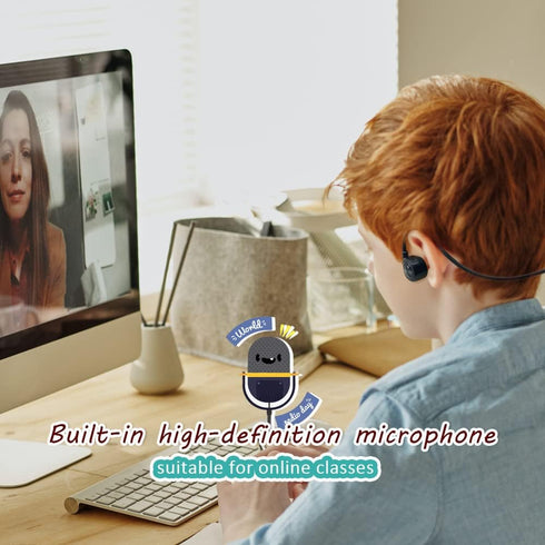 Kids Headphones Open Ear Headphones Wireless Bluetooth Air Conduction Headphones with Mic Ultra-Light, Portable Wireless Headphones for Kids/Child...