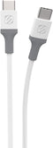 Scosche CC4WG-SP Strikeline USB-C to USB-C Sync Charging Cable, 4 Feet, White/Gray...