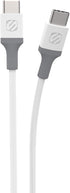 Scosche CC4WG-SP Strikeline USB-C to USB-C Sync Charging Cable, 4 Feet, White/Gray...