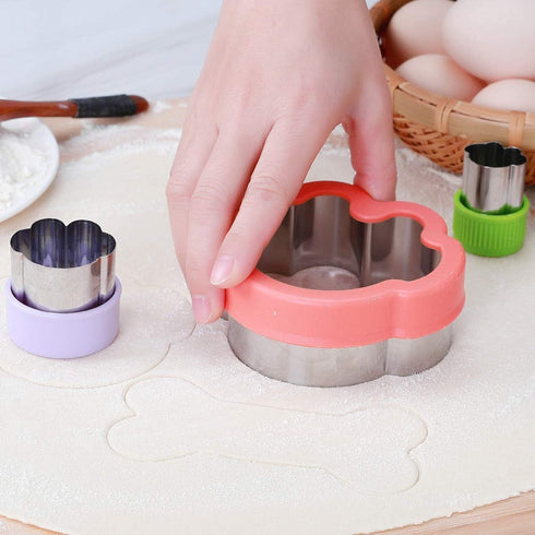 Dog Cookie Cutter Set - Dog Bone and Dog Paw Print Cookie Mold for Homemade Treats - Stainless Steel Cookie Cutter molds for Kids Suitable for Cak...