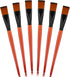 6Pcs 1 inch Flat Paint Brushes, Synthetic Nylon Craft Artist Brushes for Painting Oil Paint Brushes Synthetic Paint Brushes with Wooden Handle for...