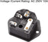 uxcell Screw Mount 3 Pins IEC320 C14 Inlet Power Socket AC 250V 10A W Fuse 1Set...