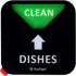Kichwit Dishwasher Magnet Clean Dirty Running Empty, Non-Scratch Strong Magnetic Backing, Residue Free Adhesive Included, 3.5 Inch, Black...