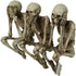 Ebros Gift Whimsical Gothic See No Evil Hear No Evil Speak No Evil Skeletons Shelf Sitter Figurines 3.75" Tall Ossuary Macabre Decor Accent...
