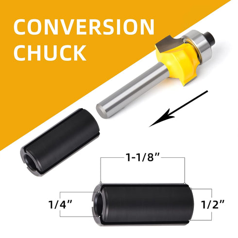 2PCS Roundover Edging Router Bit Set, 1/4-Inch Shank Round Nose, Cutter Tools 1/8" Radius Inch...