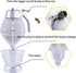Squeeze Honey Dispenser,Plastic No Drip Maple Syrup Dispenser,Juice Jar Container Bee Drip Dispenser, Honey Pot with Stand,200ML...
