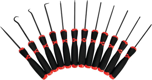 Performance Tool W945 12-Piece Precision Screwdriver and Pick Set with Heat-Treated Chrome Vanadium Steel Shafts and Non-Slip Grips...