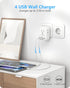 European Travel Plug Adapter, LENCENT International Type-C Foldable Power Plug with 4 Outlets, USB C Charger Adaptor, US to Most of Europe EU Icel...