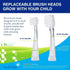 brush-baby BabySonic Infant and Toddler Electric Toothbrush for Ages 0-3 Years - Smart LED Timer and Gentle Vibration Provide a Fun Brushing Exper...