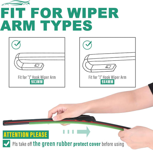 Windshield Wiper Blades,Car Wipers Blade 22X18 Inch with Premium Rubber and Stable Base Design,OEM Quality Wiper Clear Quiet and Durable Auto Repl...
