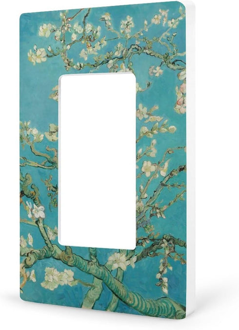 Van Gogh Almond Tree Light Switch Cover Decorative Funny Wall Plate for Room Bedroom Home Deco Standard Size...