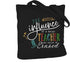 ELEGANTPARK Teacher Gifts for Women Teacher Bag for Appreciation Week Retirement Valentines Day Birthday Graduation Christmas Thank You Black Cott...