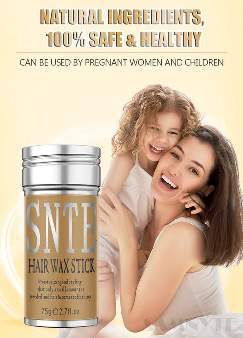 Samnyte Hair Wax Stick, Wax Stick for Hair Wigs, Fly away Hair Tamer Stick for Smoothing Flyaways & Taming Frizz, Flyaways Hair Stick Hair Wax for...