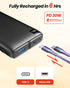 IXNINE Portable Charger 27000mAh with Built in Cables, 22.5W Fast Charging USB C Power Bank, 4 Outputs 2 Inputs External Battery Pack Phone Charge...