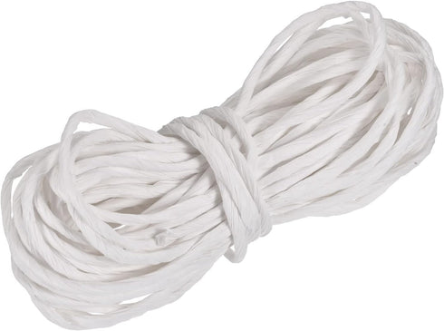 MECCANIXITY Raffia Paper Craft Rope Packing Rope 16.4 Yards Handmade Twisted Paper Craft String/Cord/Rope for DIY Decoration Gift Packaging White...