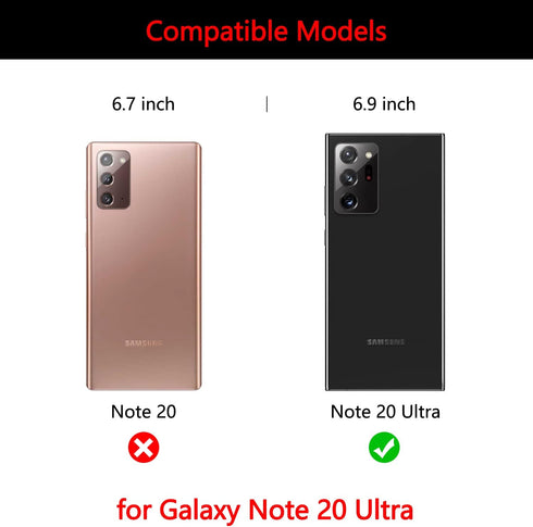 2PCS Soaosdr Original Back Rear Camera Lens Glass Replacement for Galaxy Note 20 Ultra 6.9 inch with Lens Protective Film+pre-Installed Adhesive+R...