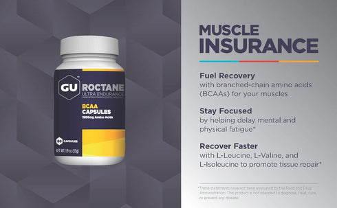 GU Energy Roctane Ultra Endurance Branch Chain Amino Acid and Vitamin B Exercise Recovery Capsules,Informed Choice, Energy for Before, During or A...