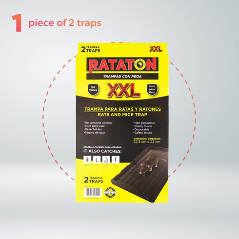 Glue trap for rats and mice, for extra large animals, without poison, non-toxic, you can release the animal just apply cooking oil. Easy to use in...