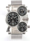 1167 Mens Top Brand Multi-Function 3-Movt Quartz Steel Wrist Watch...