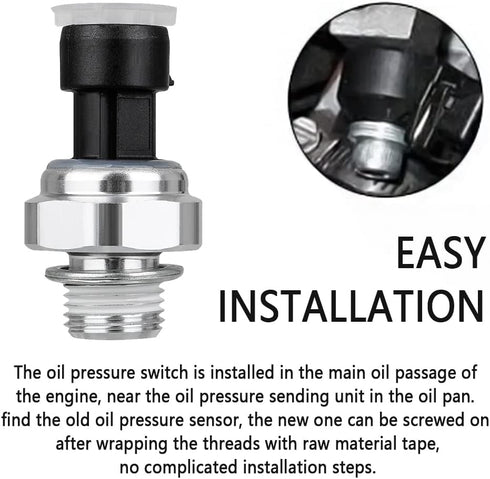Engine Oil Pressure Sensor Automotive Replacement Sensors OEM#12616646 12677836 D1846A Compatible with Cadillac CTS,Chevy,Buick,GMC 4.2L 4.8L 5.3L...