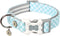 ARING PET Valentine's Day Dog Collar-Cute Blue Plaid Dog Collar, Adjustable Pet Collars Puppy Collar with Quick Release Buckle for Small Medium La...