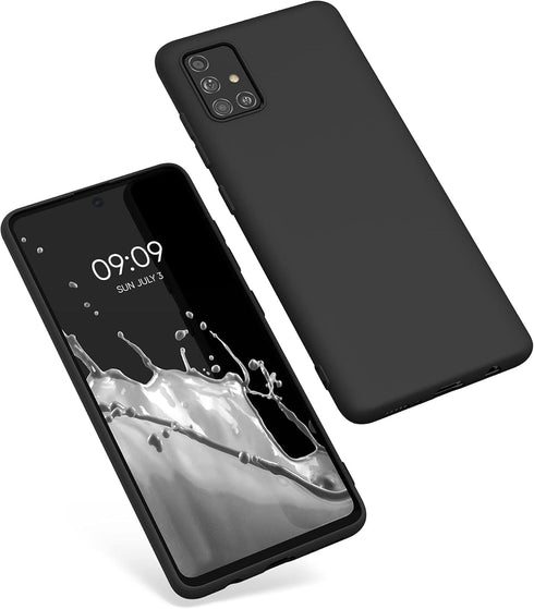 kwmobile Case Compatible with Samsung Galaxy A51 Case - Soft Slim Protective TPU Silicone Cover - Black Matte...