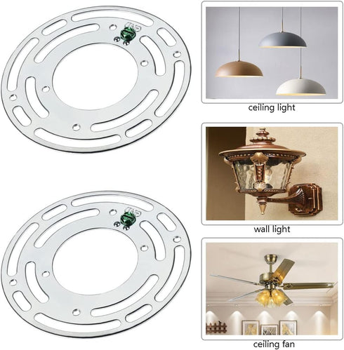 4Inches universal light fixture mounting bracket, 8 Sets 4" Circle Mounting Bracket for Mount Wall Light, Chandelier...