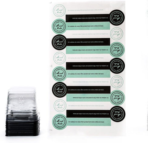 50g Mooncake Packaging Clear Individual Plastic Single Macaron Containers With Labels, Ideal For Showcasing Your Mini Muffins, Pastries, Cookies A...