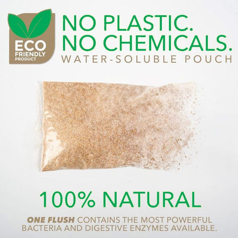 Septic Tank Treatment Packets - Dissolvable Natural Bacteria Pods - Prevent Sewage Backups & Smelly Drains - Easily Flushable - 6 Month Supply...