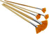5Pcs/Set,Fan-Shaped Nylon Hair Short Wood Rod Brush Painting Drawing Supplies...