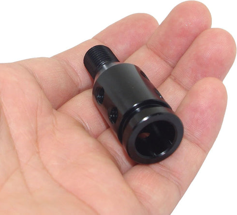 Pursuestar Black 8 Round Ball Gear Shift Knobs, Universal Automatic Manual Shifter Knob + Aluminum Adapter, Stick Shift Knob Head Cover Handle Bal...