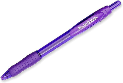 Paper Mate Profile Retractable Ballpoint Pens, Bold Point 1.4mm (12-Pack-Ballpoint, Purple)...