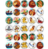 30 x Edible Cupcake Toppers – Jungle Safari Lion Theme Party Collection of Edible Cake Decorations...