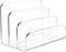 Mail Organizer Countertop, 3 Section Clear Acrylic Small File Holders Letter Organizer for Desk, Modern Filing Accessories for Document, Office, H...