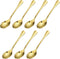 uxcell 7Pcs Stainless Steel Shell Shape Coffee Spoon Tableware Dessert Spoons Stirring Mixing Spoon for Tea Coffee Cake Sugar, 5 Inch Gold...