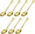 uxcell 7Pcs Stainless Steel Shell Shape Coffee Spoon Tableware Dessert Spoons Stirring Mixing Spoon for Tea Coffee Cake Sugar, 5 Inch Gold...
