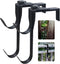 2PCS Adjustable Pool Pole Hangers, Metal Fence Hooks Pool Tool Holder for Telescopic Poles Skimmers Vacuum Hose Nets Brushes Swimming Pool Accesso...