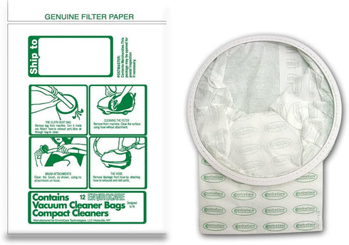 EnviroCare Replacement Vacuum Cleaner Dust Bags Made to Fit TriStar and Compact Canisters 12 pack...