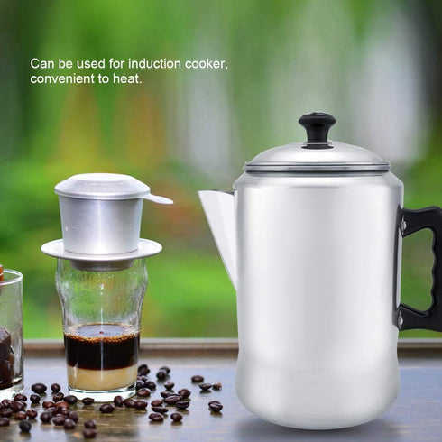 Serlium Aluminum Alloy Coffee Percolator Coffee Maker Pot Percolator Tea Kettle Stove Top Coffee Percolator with Lid for Home Outdoor...